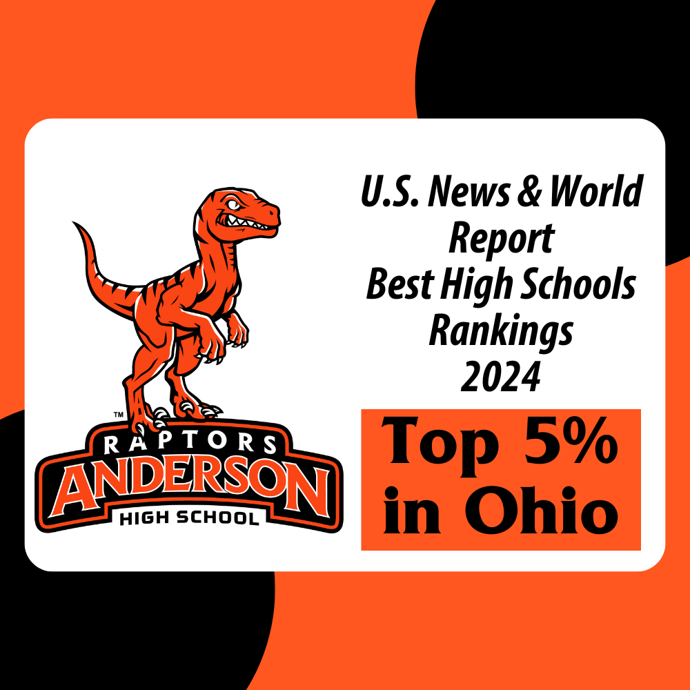 Graphic that says U.S. News & World Report Best High Schools Rankings 2024 Top 5% in Ohio